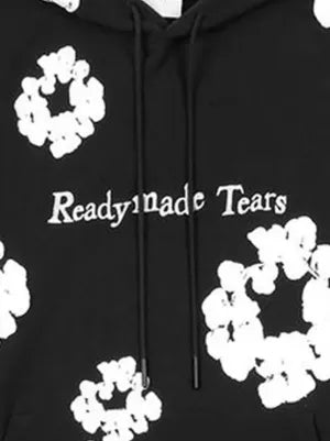 デニムティアーズ フード付きリース パーカー